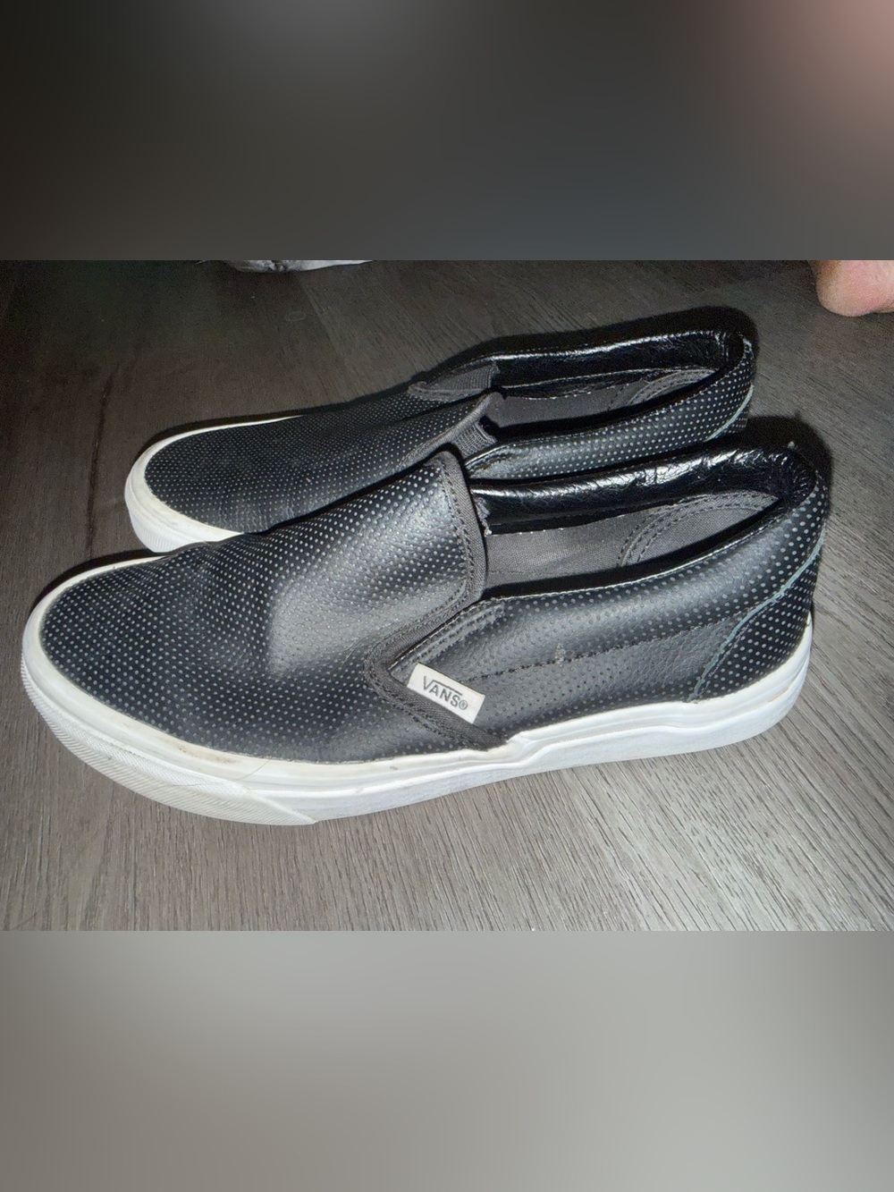 Vans Slip-On Woman’s Black Perforated Skate Shoes